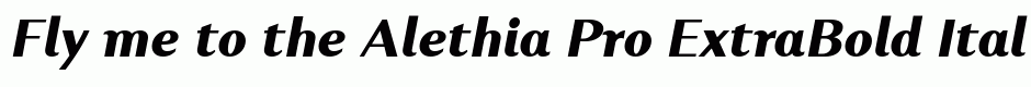 Alethia Pro ExtraBold Italic