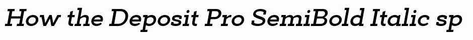 Deposit Pro SemiBold Italic
