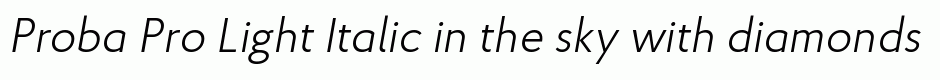 Proba Pro Light Italic