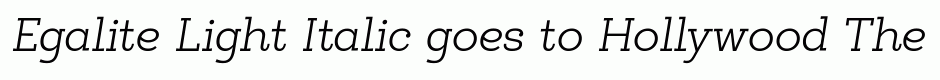 Egalite Light Italic
