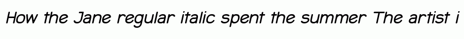 Jane regular italic