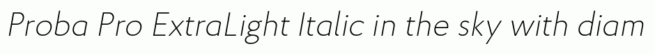 Proba Pro ExtraLight Italic