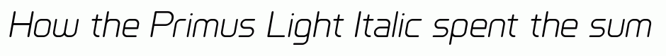 Primus Light Italic