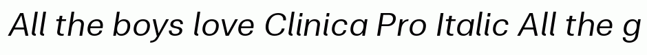 Clinica Pro Italic