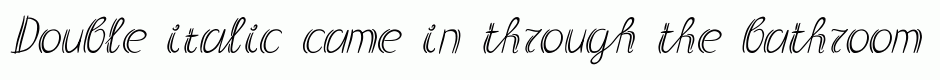 Double italic