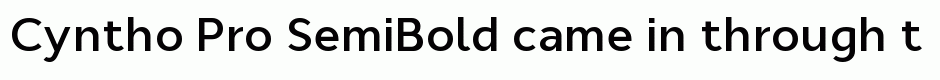 Cyntho Pro SemiBold