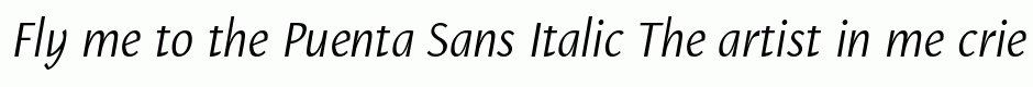 Puenta Sans Italic