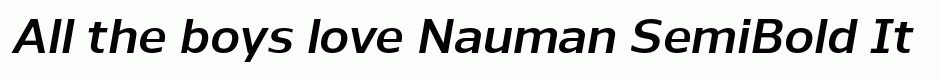 Nauman SemiBold Italic