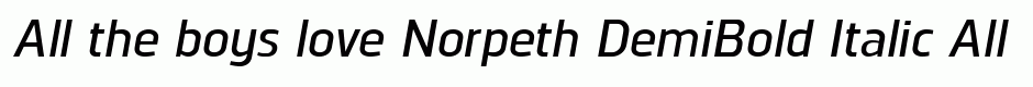 Norpeth DemiBold Italic