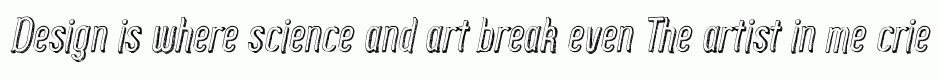 Zoo300 Sketch Shadow Italic