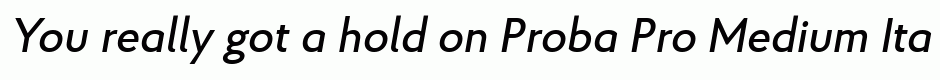 Proba Pro Medium Italic