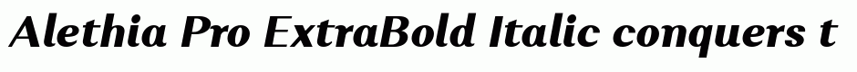 Alethia Pro ExtraBold Italic