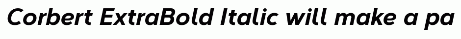 Corbert ExtraBold Italic