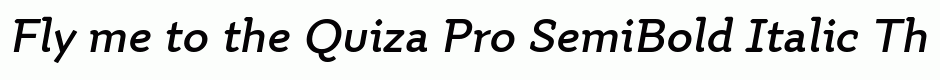 Quiza Pro SemiBold Italic