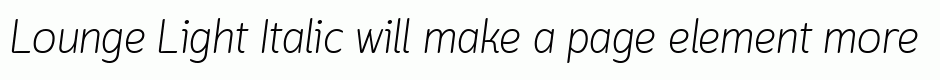 Lounge Light Italic