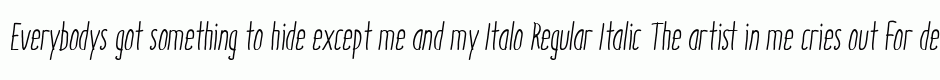 Italo Regular Italic