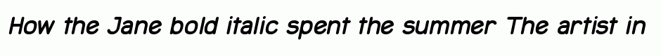 Jane bold italic