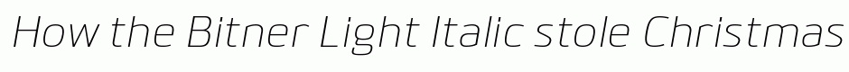 Bitner Light Italic