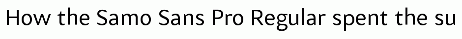 Samo Sans Pro Regular