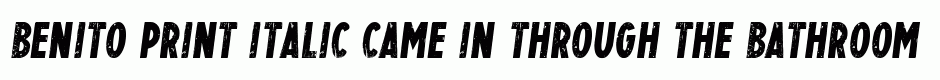 BENITO Print italic