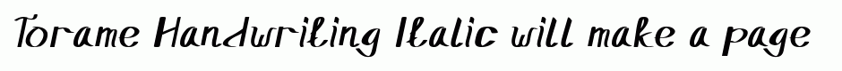 Torame Handwriting Italic