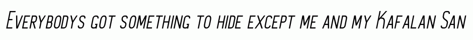 Kafalan Sans Italic