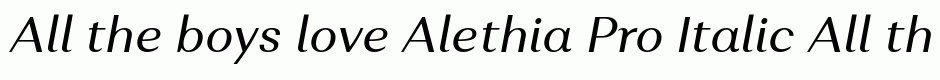 Alethia Pro Italic