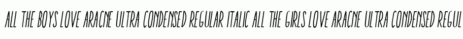 Aracne Ultra Condensed Regular Italic
