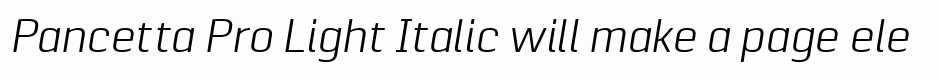 Pancetta Pro Light Italic