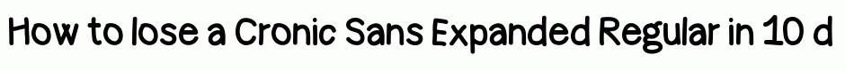 Cronic Sans Expanded Regular