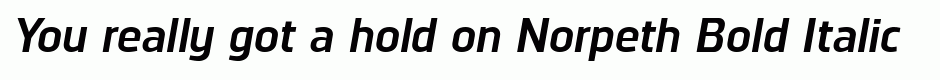Norpeth Bold Italic