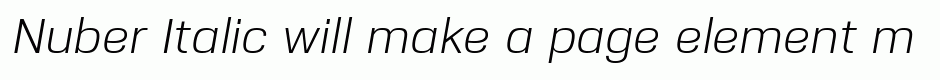 Nuber Italic