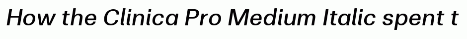 Clinica Pro Medium Italic