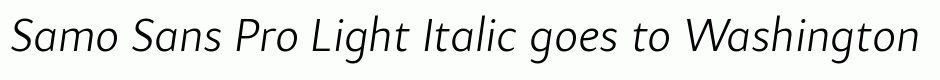 Samo Sans Pro Light Italic