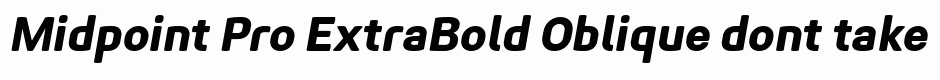 Midpoint Pro ExtraBold Oblique