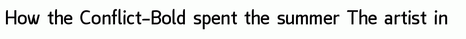 Conflict-Bold