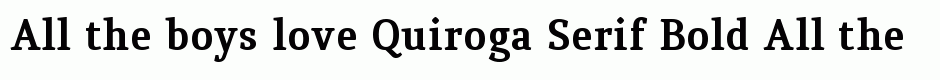 Quiroga Serif Bold
