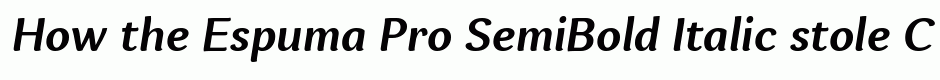 Espuma Pro SemiBold Italic