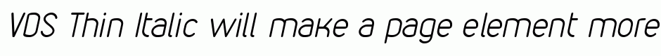 VDS Thin Italic