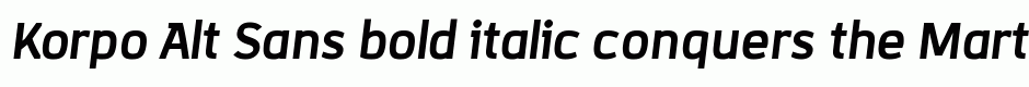 Korpo Alt Sans bold italic