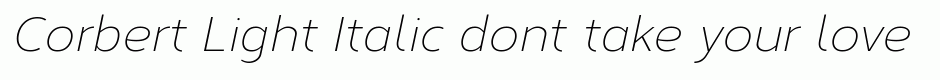 Corbert Light Italic