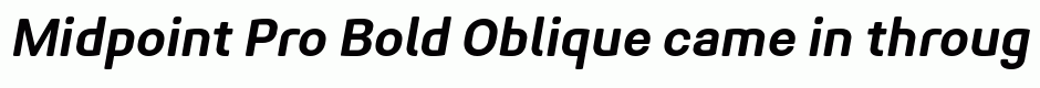 Midpoint Pro Bold Oblique