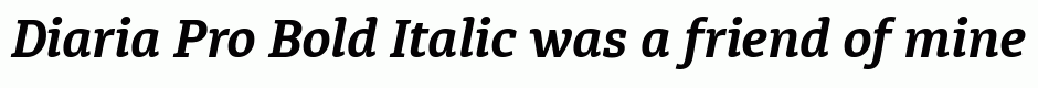 Diaria Pro Bold Italic