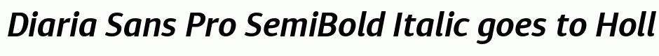 Diaria Sans Pro SemiBold Italic