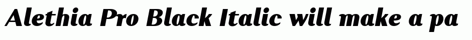 Alethia Pro Black Italic