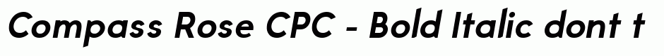 Compass Rose CPC - Bold Italic