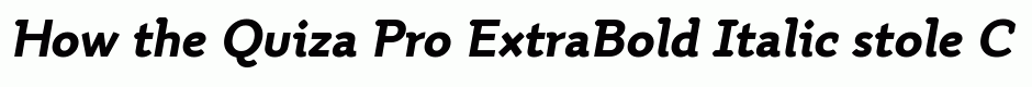 Quiza Pro ExtraBold Italic