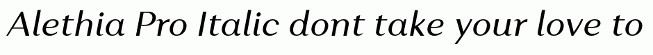 Alethia Pro Italic