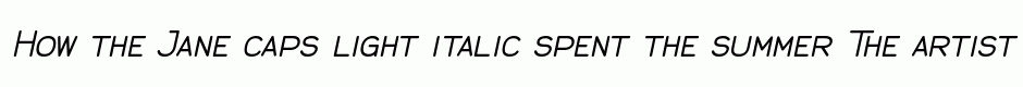Jane caps light italic