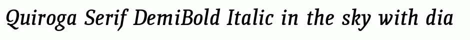 Quiroga Serif DemiBold Italic